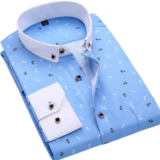 100% Polyester Soft Comfortable Men Dress Shirt