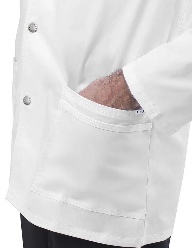 ADAR Pop-Stretch Men's 31 Inches Snap Front Lab Coat