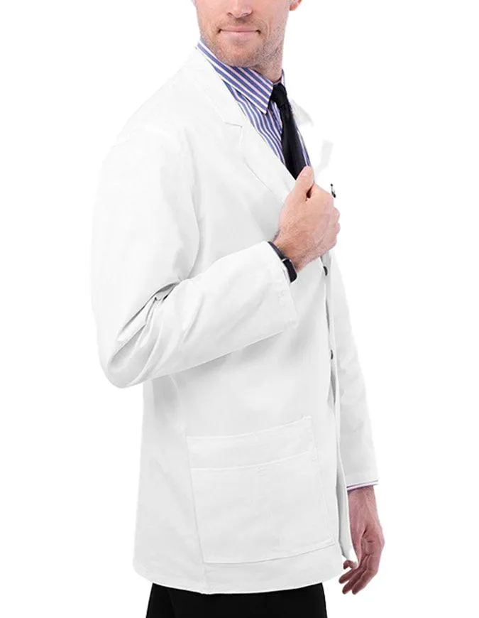 ADAR Pop-Stretch Men's 31 Inches Snap Front Lab Coat