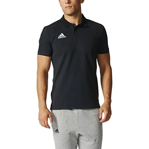 Adidas Men Tiro 17 Plain Polo Adult Black Dark Grey White XSmall