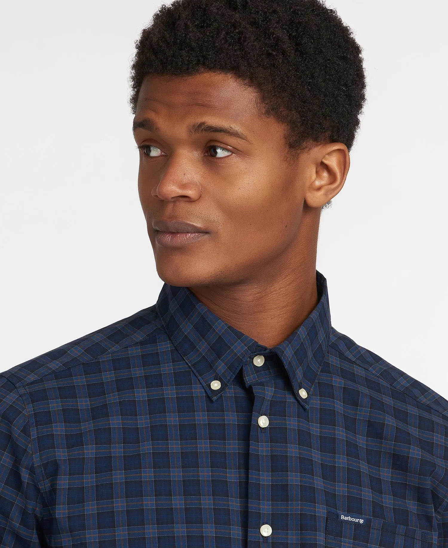 Barbour Lomond Tailored Buttondown Collar Shirt in Midnight Tartan