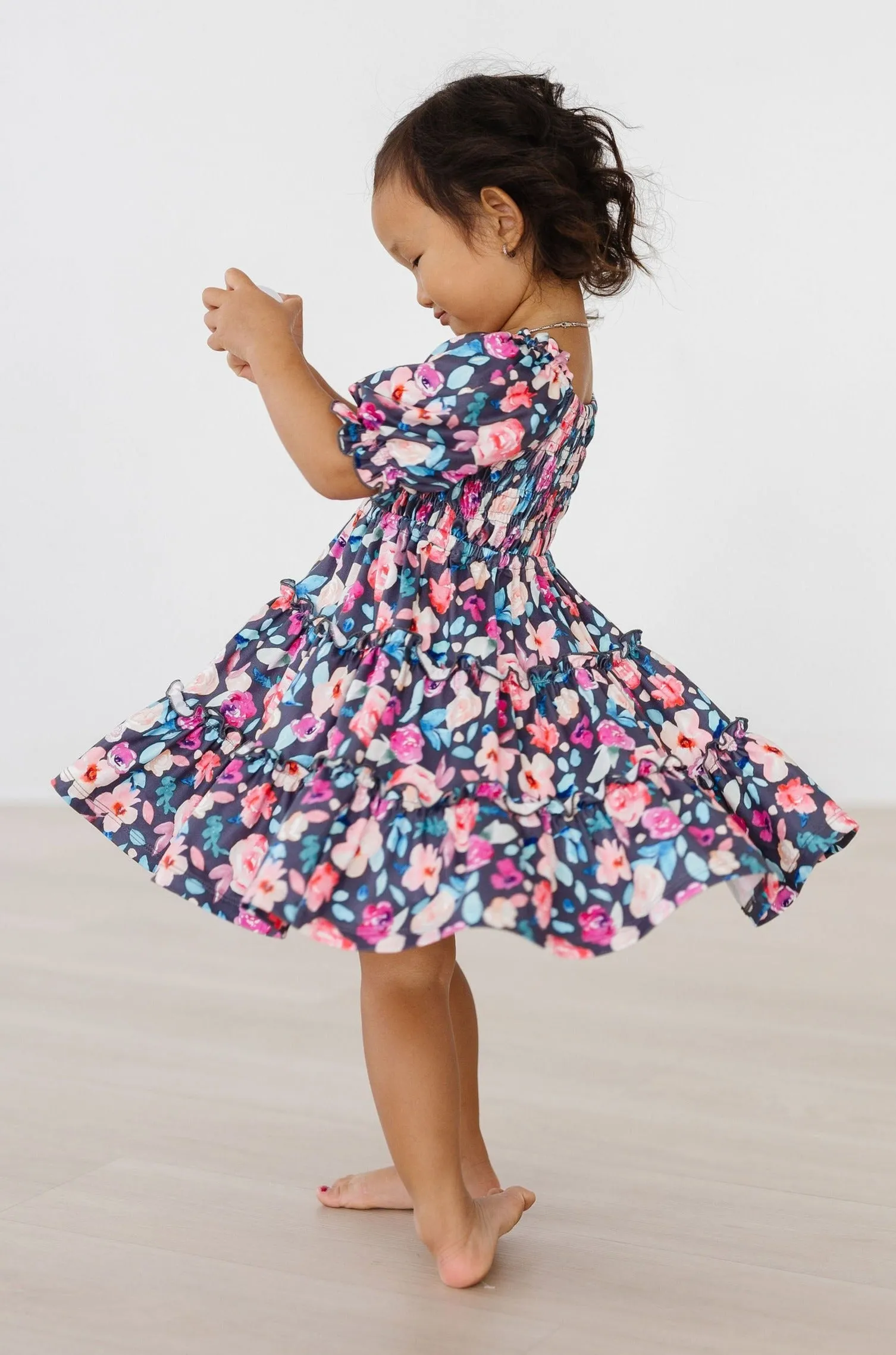 Beauty in Bloom Smocked Ruffle Dress