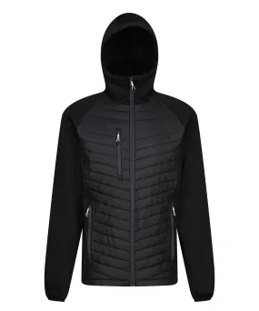 Black/Seal - Navigate hybrid hooded jacket