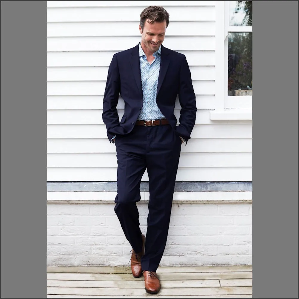 Brook Taverner Avalino Mid Blue Suit--