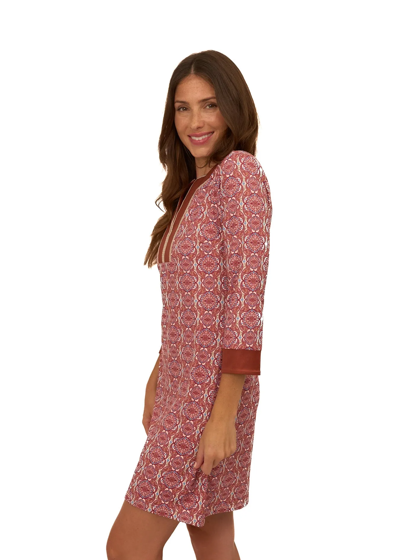 Camden Geo Embroidered Tunic Dress