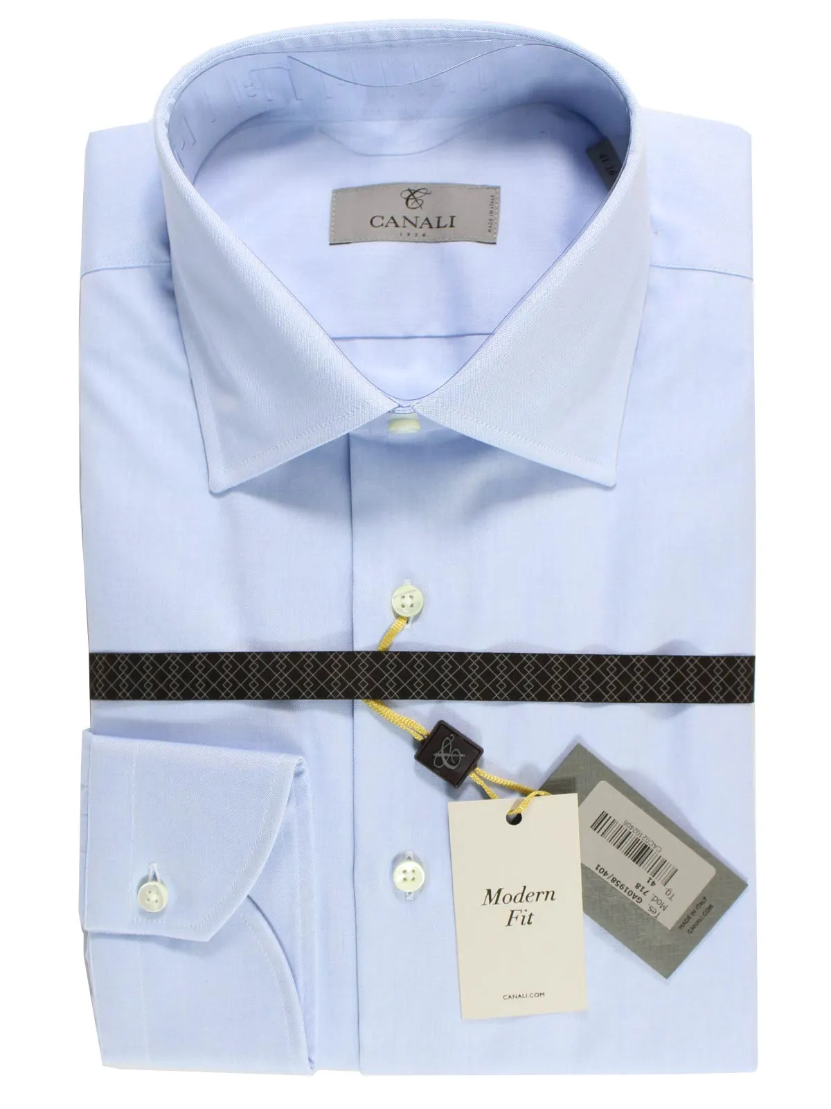 Canali Dress Shirt Light Blue - Modern Fit 44 - 17 1/2 SALE