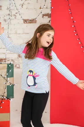 Causeway Girls Top - Christmas Penguin