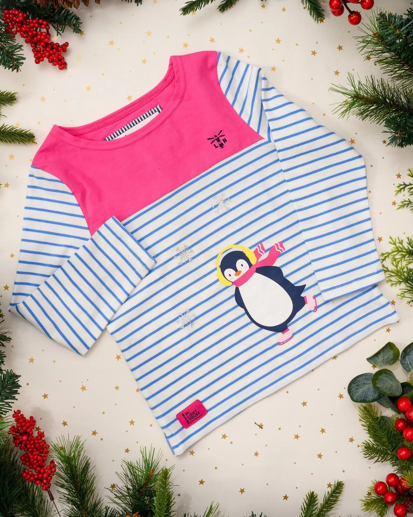 Causeway Girls Top - Christmas Penguin