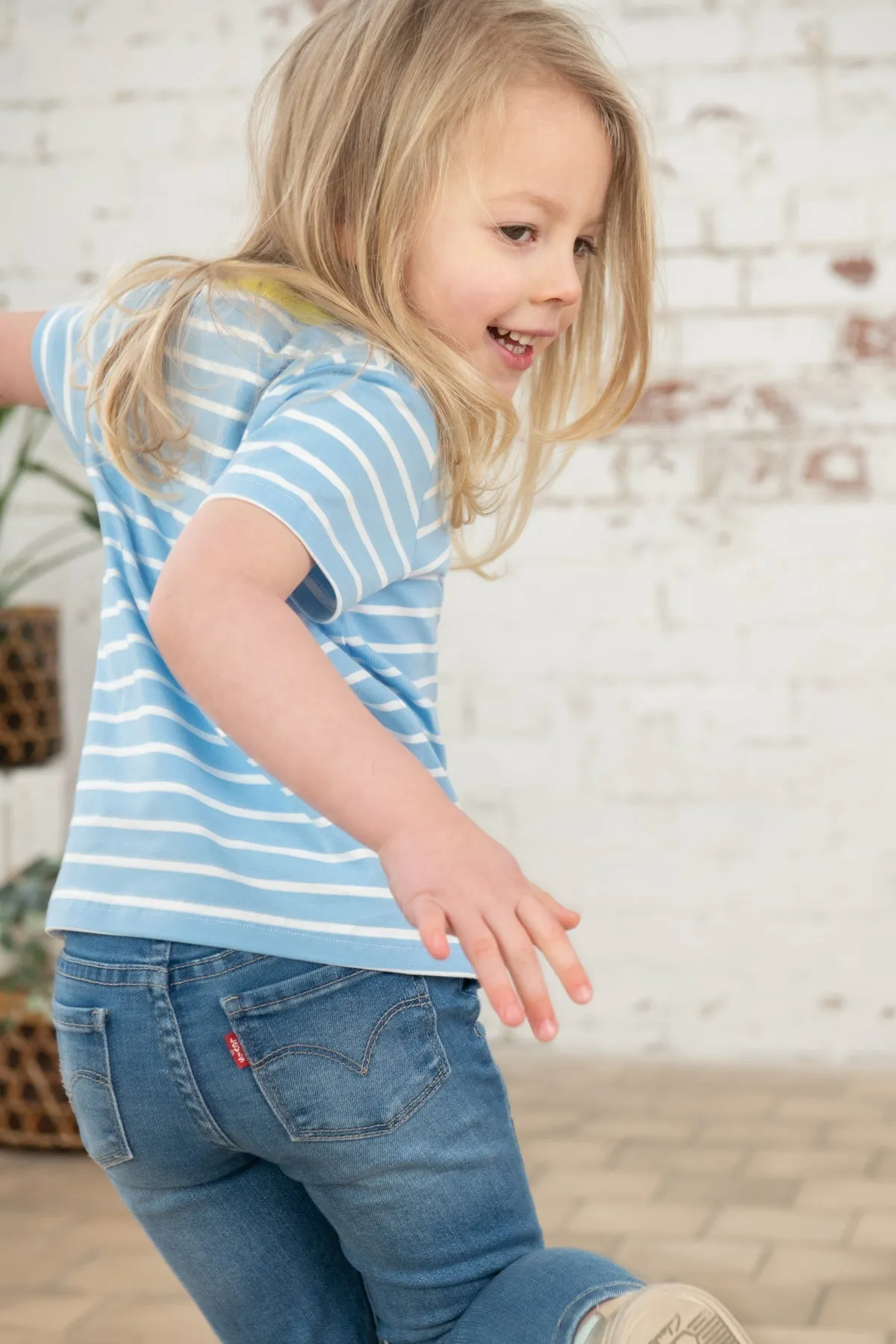 Causeway Short Sleeve - Blue Stripe Bunny