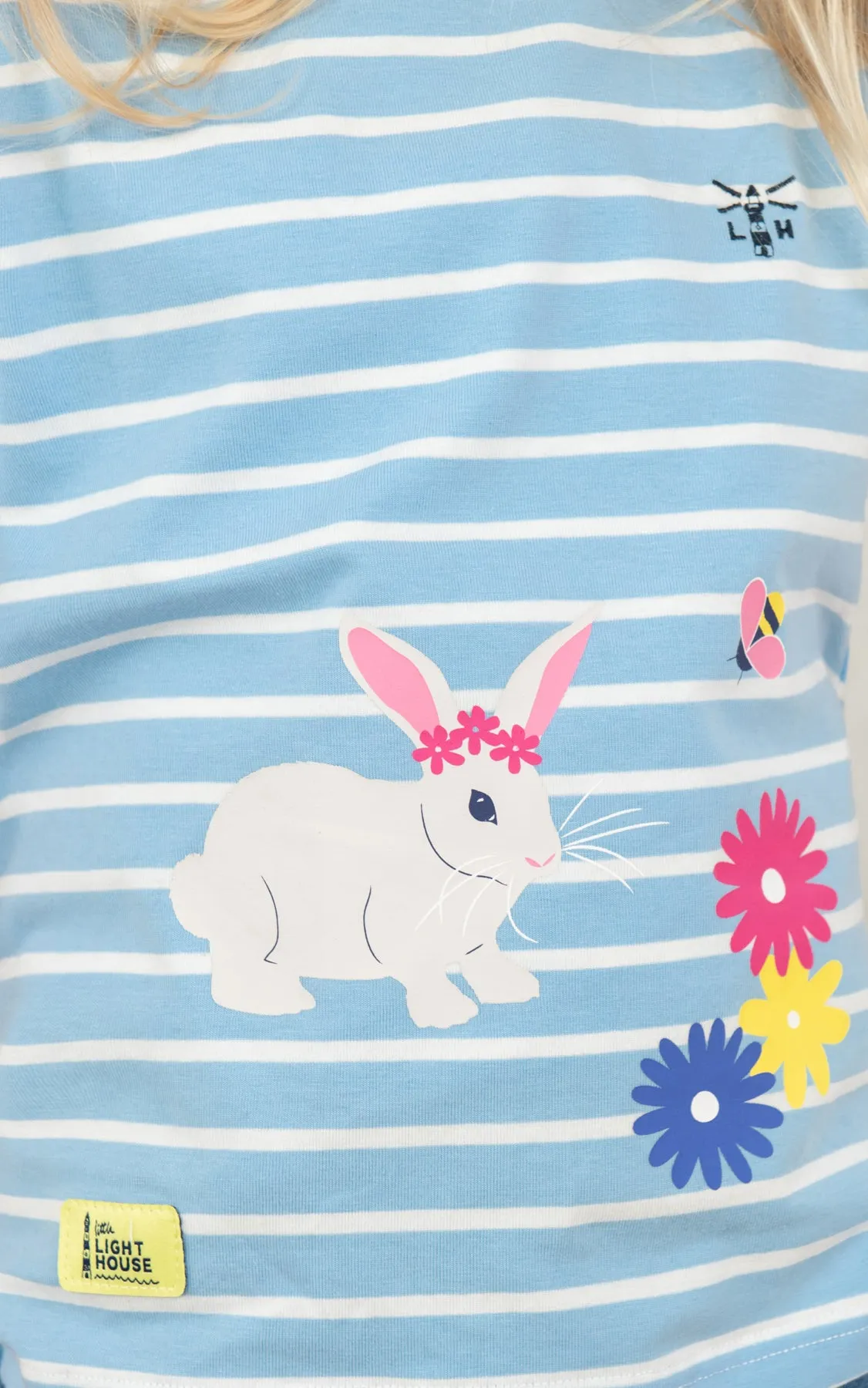 Causeway Short Sleeve - Blue Stripe Bunny