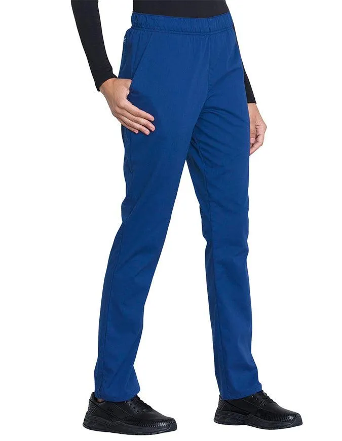 Cherokee Workwear Professionals Women's Natural Rise Tapered Leg Drawstring Petite Pant