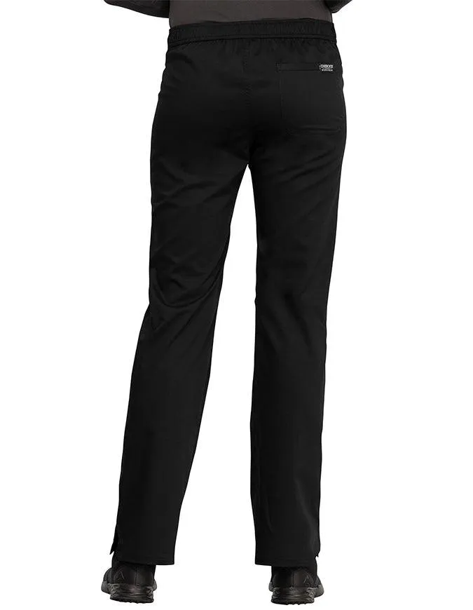 Cherokee Workwear Revolution Women's Mid Rise Straight Leg Drawstring Pant