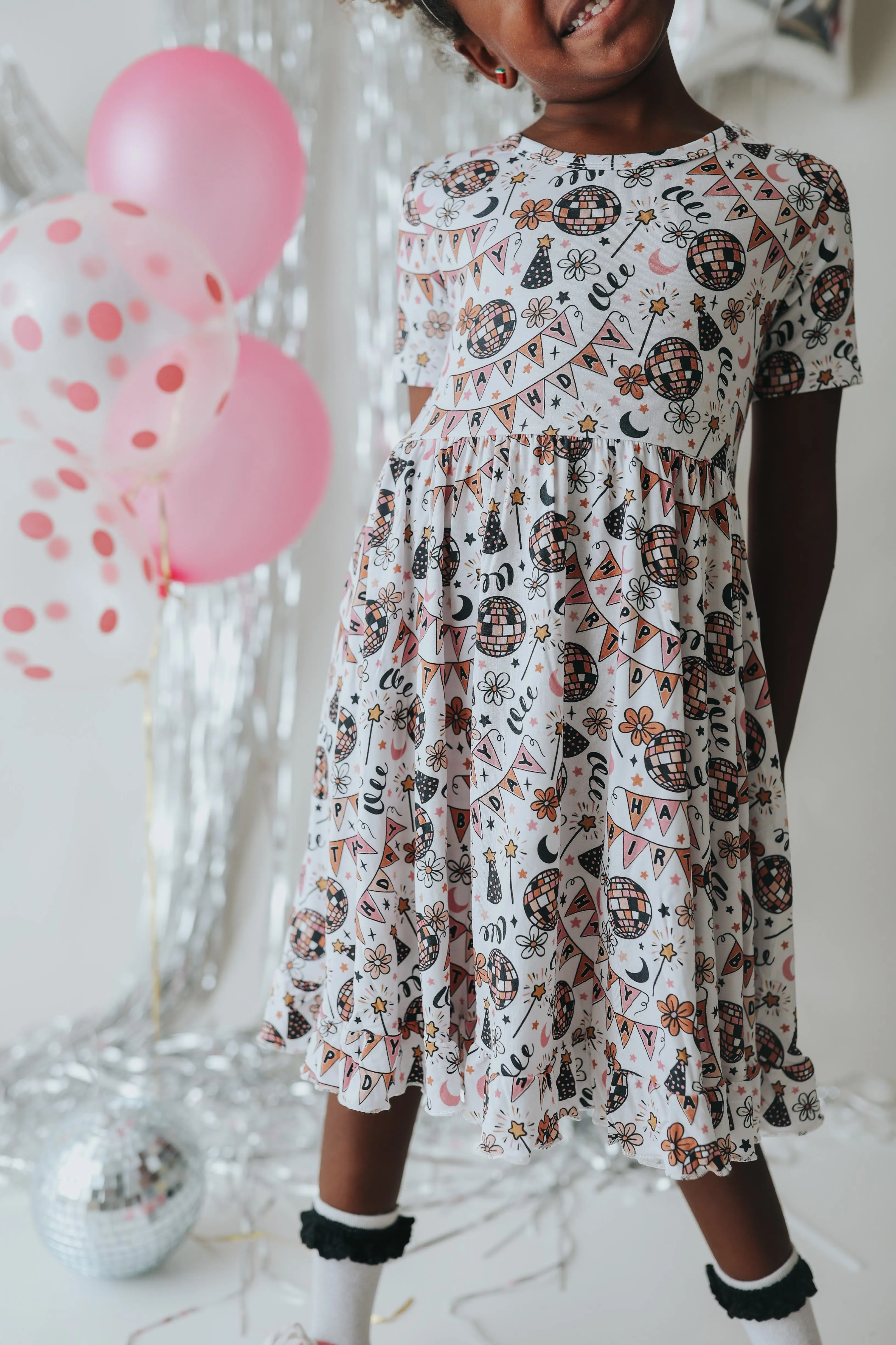 DISCO BIRTHDAY GIRL DREAM RUFFLE DRESS