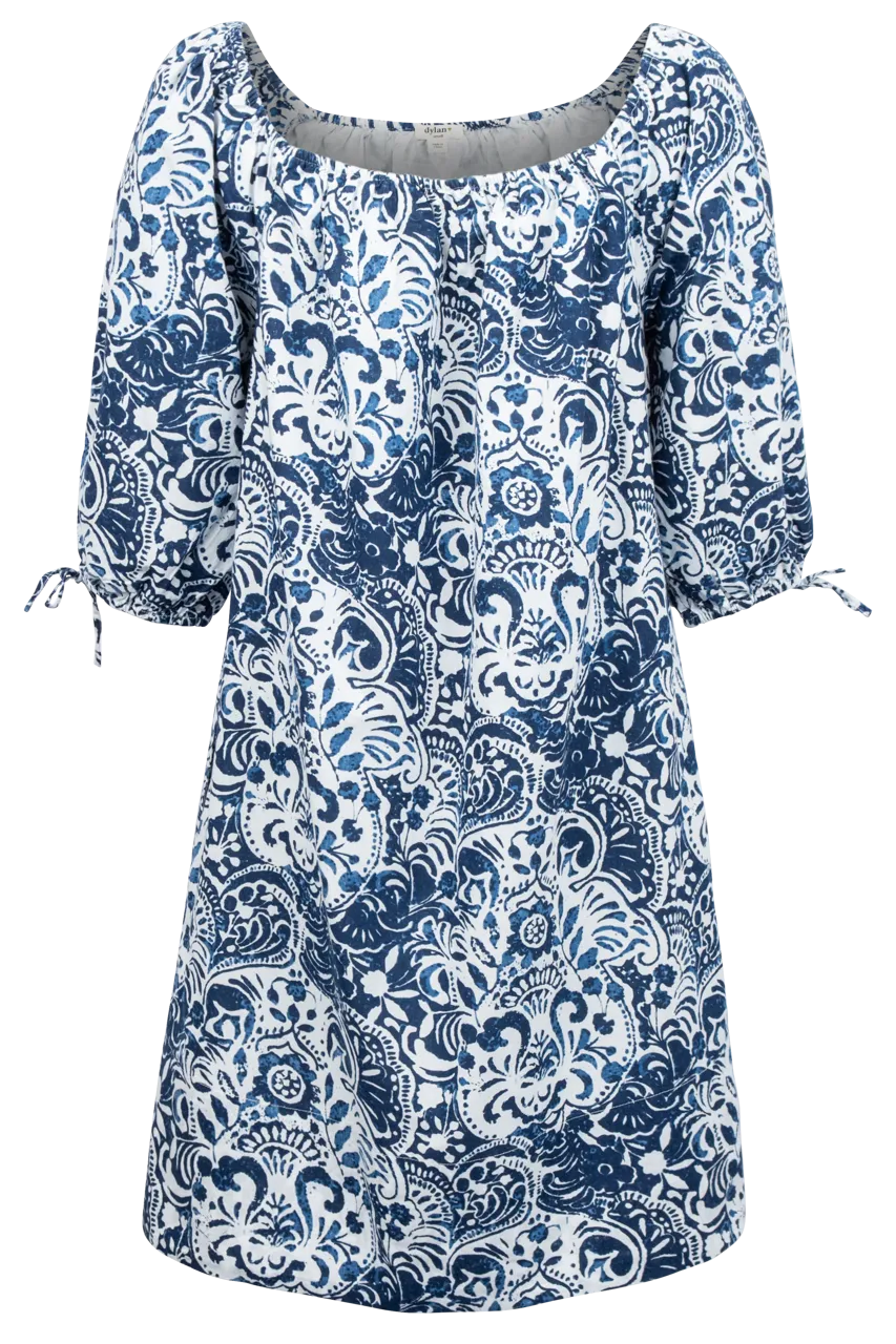 Dylan Blue Printed Mini Dress