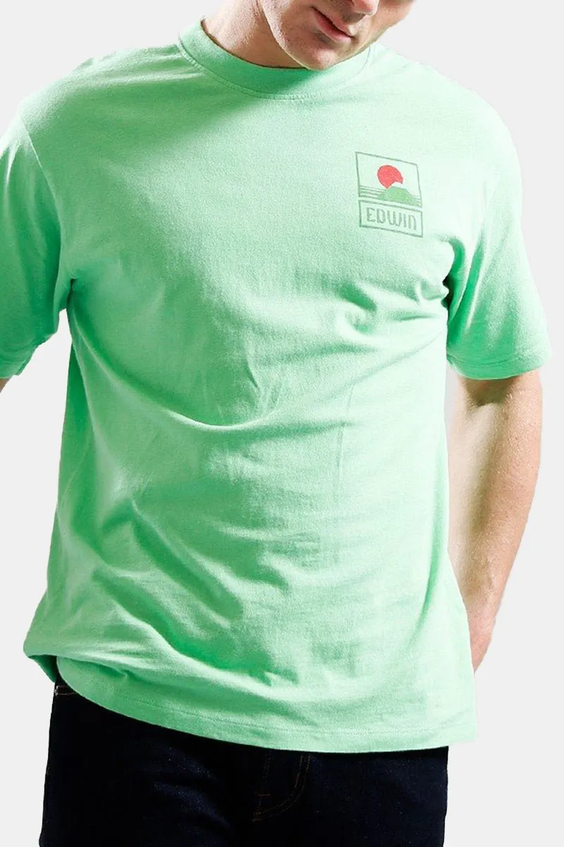 Edwin Sunset On Mt Fuji T-Shirt (Summer Green)