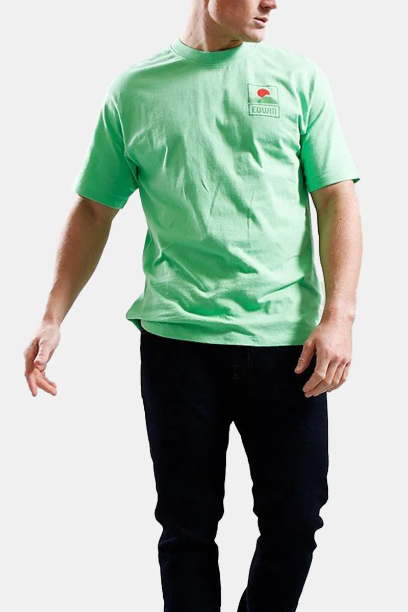 Edwin Sunset On Mt Fuji T-Shirt (Summer Green)