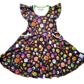 Halloween Black Candy Twirl Dress