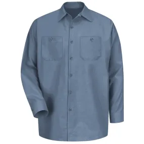 Industrial Work Shirt Long Sleeve - Postman Blue