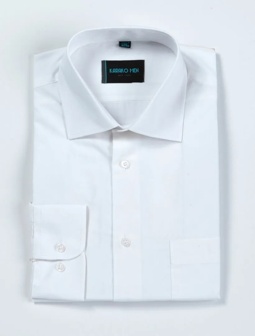 Karako Men White Dress Shirt