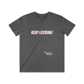 Keep Looking Men's Fitted V-Neck Short