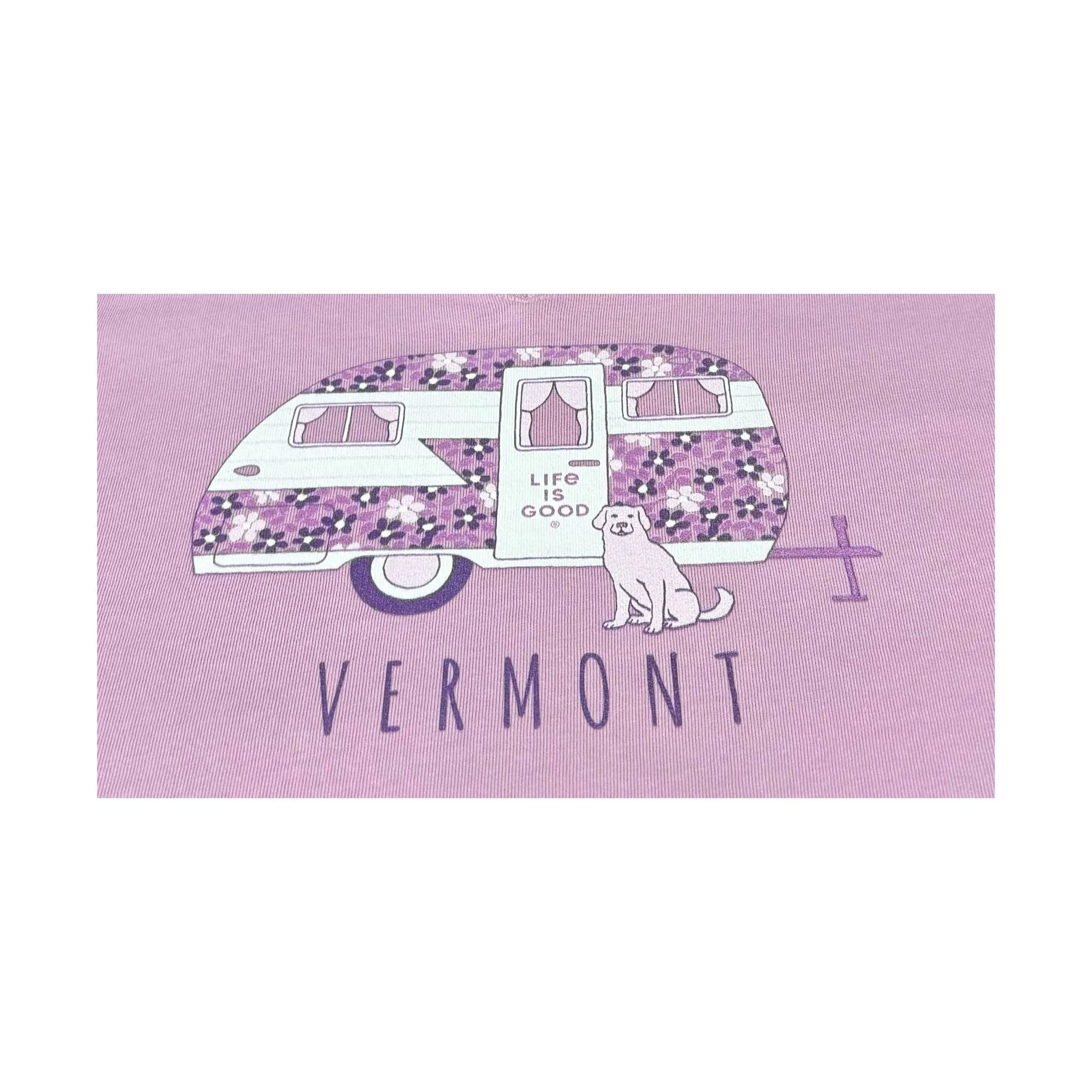 Life Is Good Women's Vermont Exclusive Camper Tee - Violet Purple