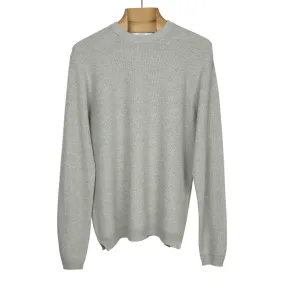 Long sleeve knit t-shirt in ash grey cotton