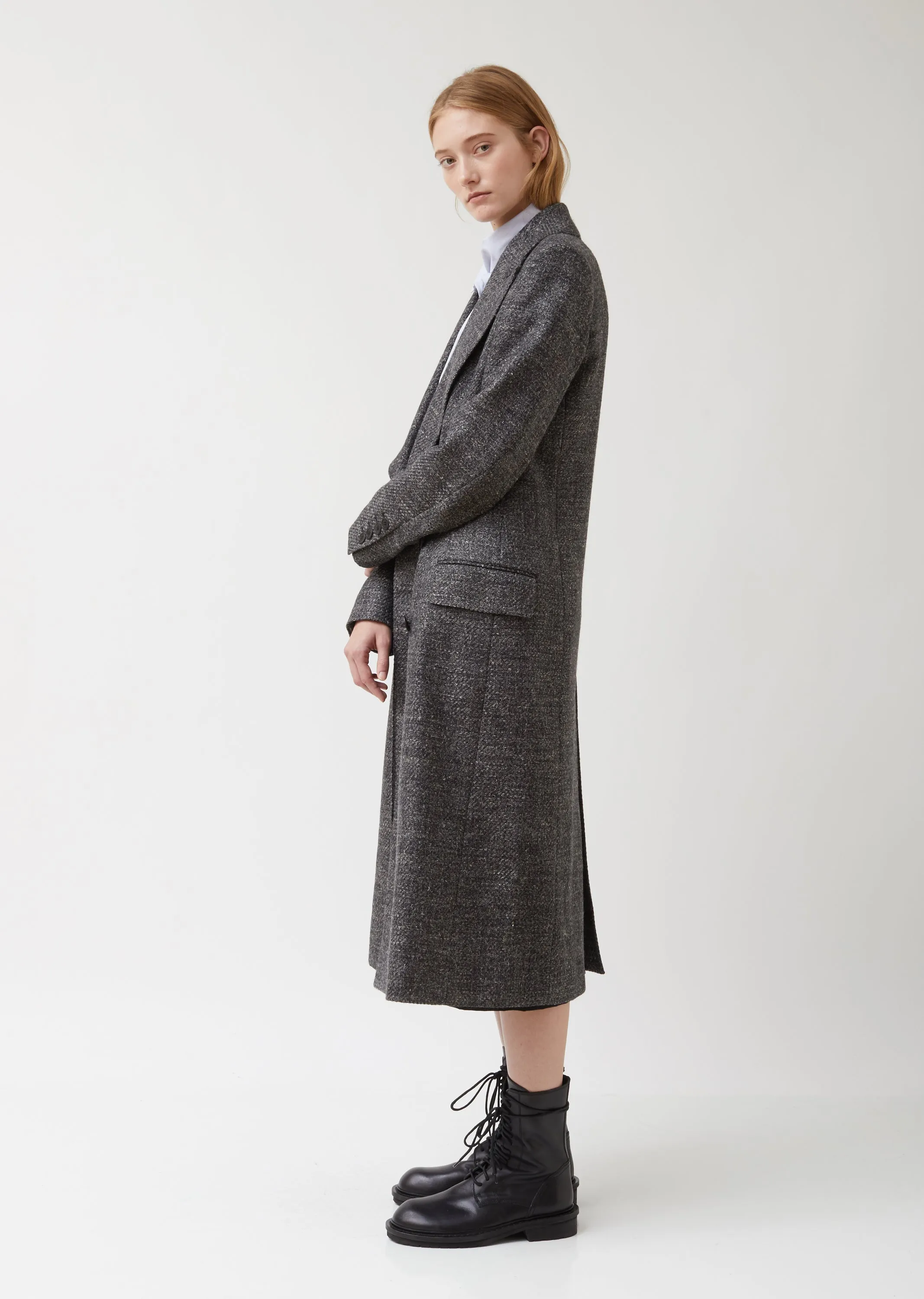 Long Tailored Wool Coat