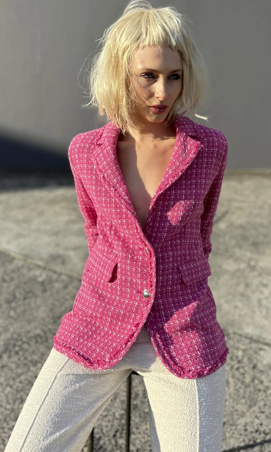 Marella Seville Weave Jacket - Pink