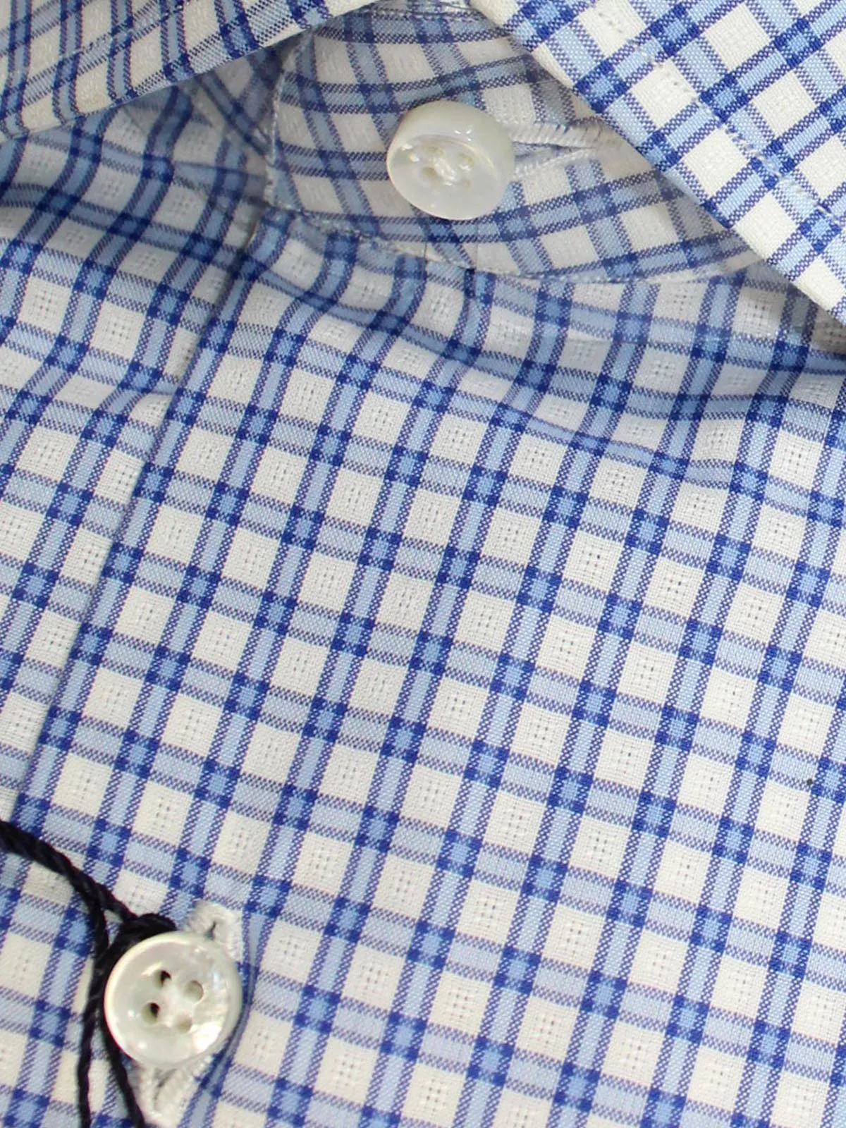 Mattabisch Napoli Shirt White Blue Check White 43 - 17 SALE