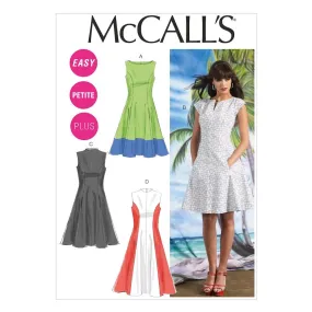 McCall's Pattern M6741 Misses'/Women's Petite Lined Dresses