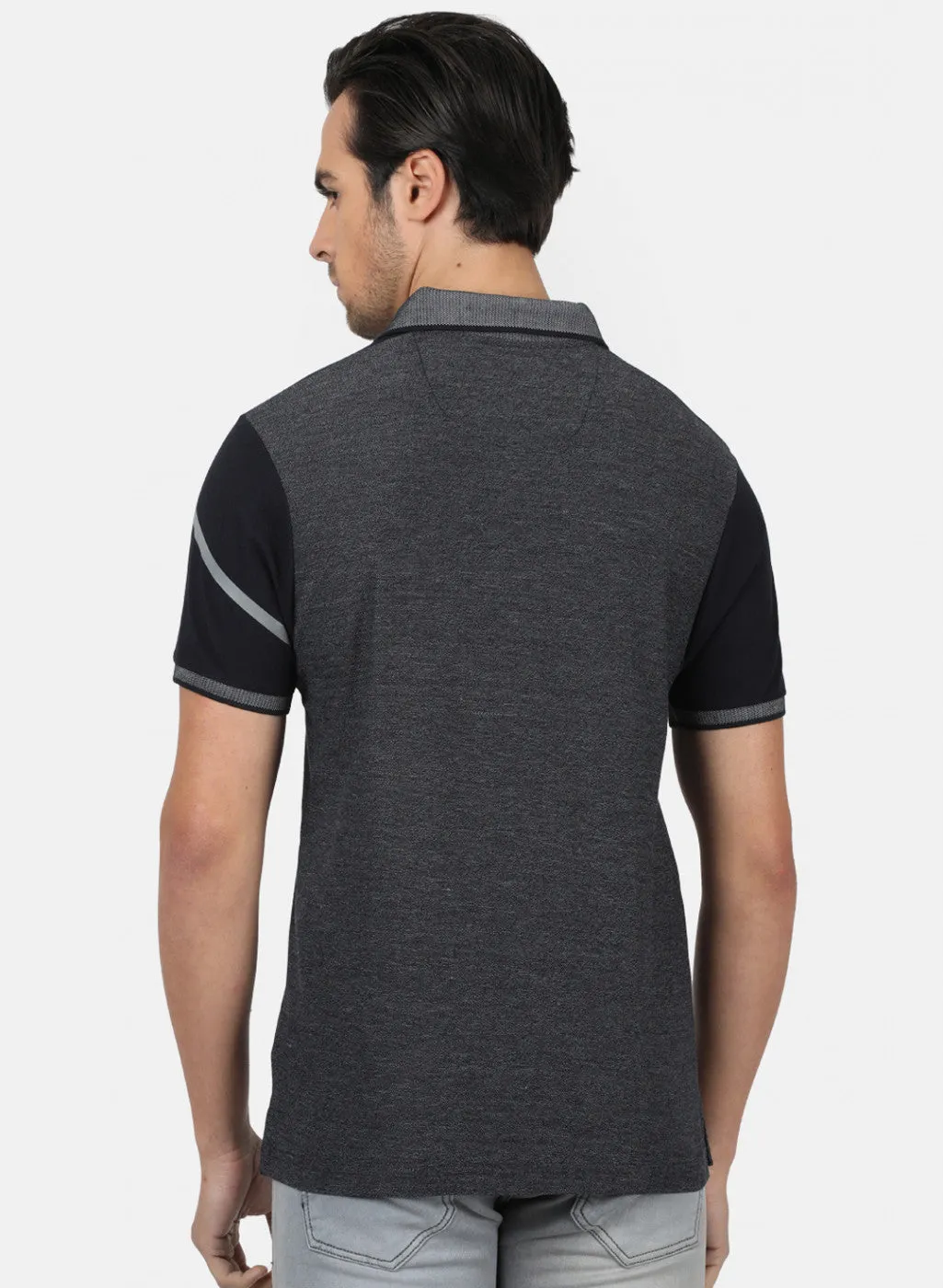 Men NAvy Blue Plain T-Shirts