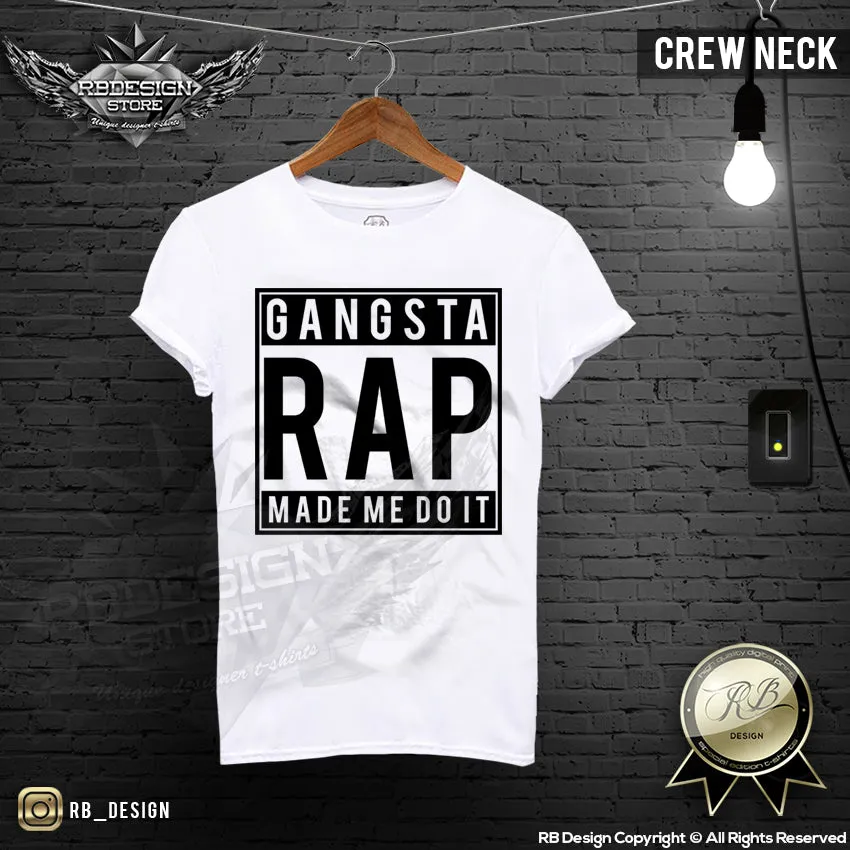 Men's Funny Saying T-shirt Gangsta Rap Made Me Do It Festival Tank Top MD466