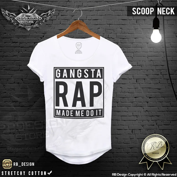 Men's Funny Saying T-shirt Gangsta Rap Made Me Do It Festival Tank Top MD466