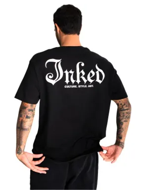 Men's Inked Mag Logo V-Neck Tee - Black