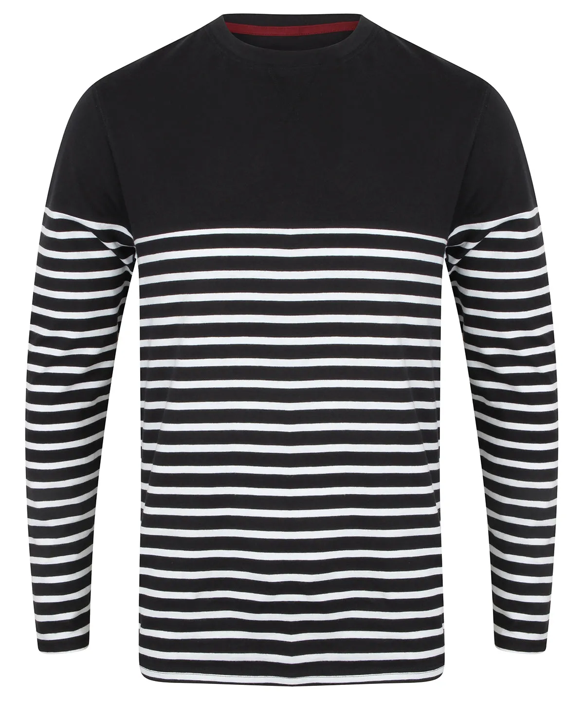 Navy/White - Long sleeve Breton striped T