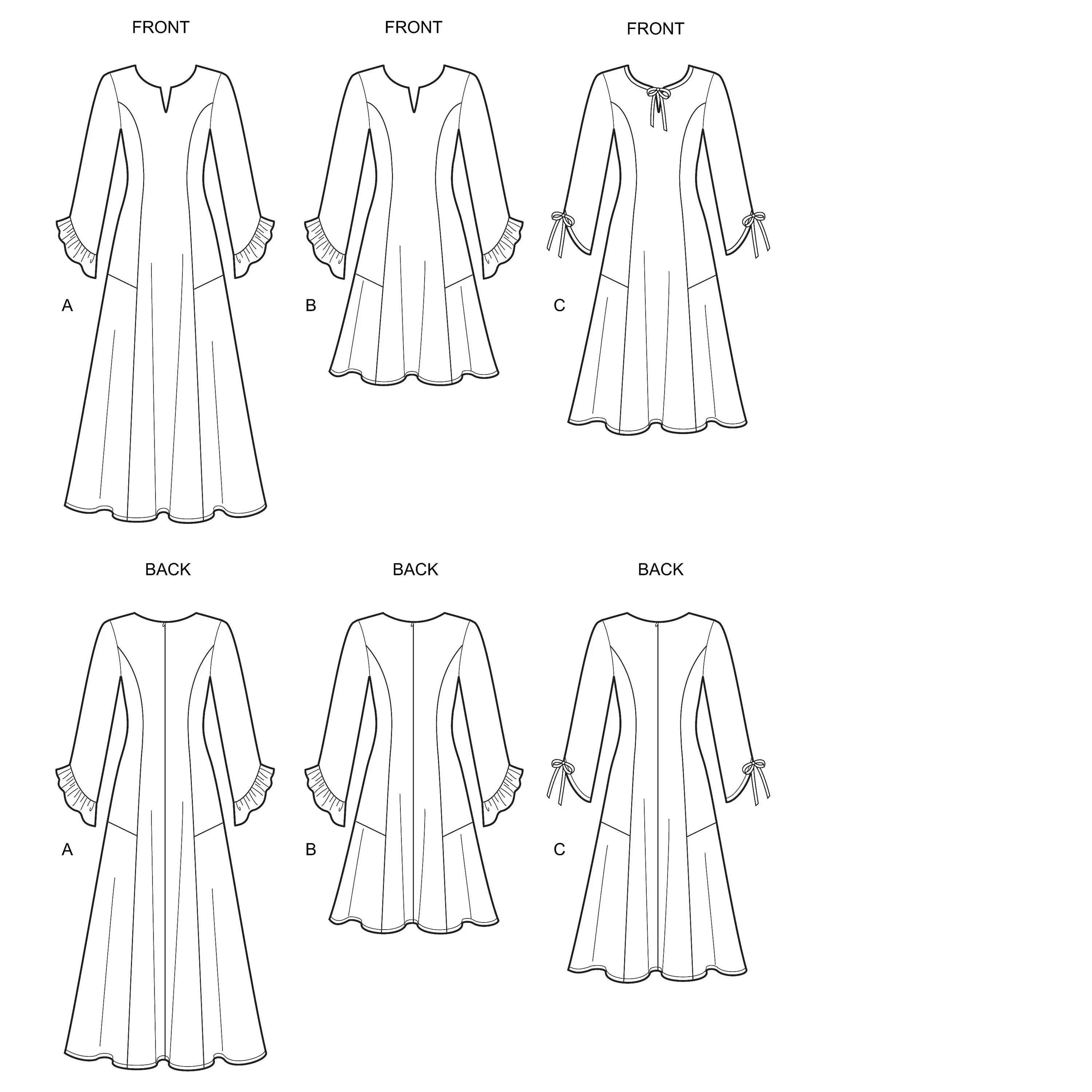 Newlook Pattern N6635 Misses' Princess Seamed Dresses