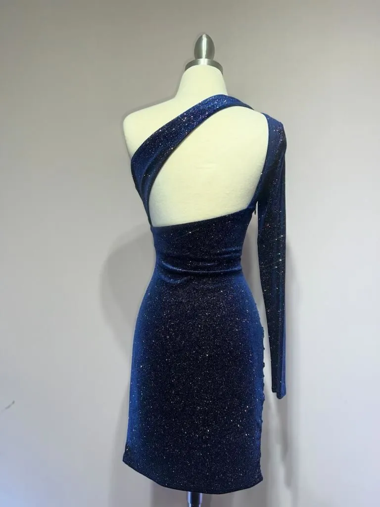 One shoulder fitted dress