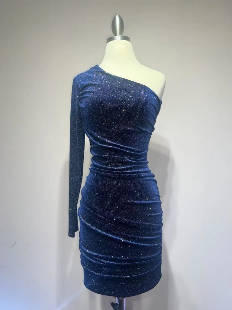 One shoulder fitted dress