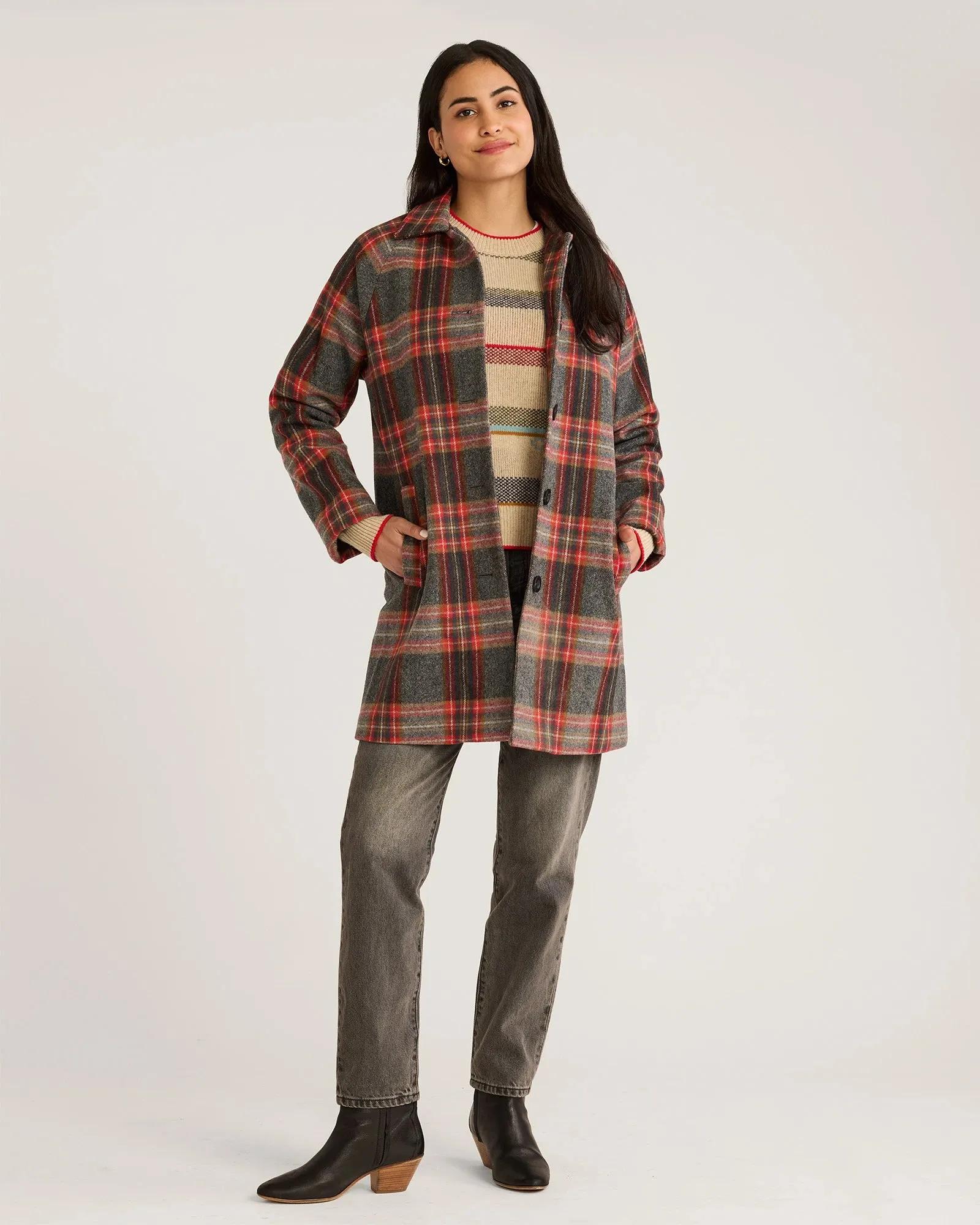 Pendleton- Women's Plaid Mac Coat