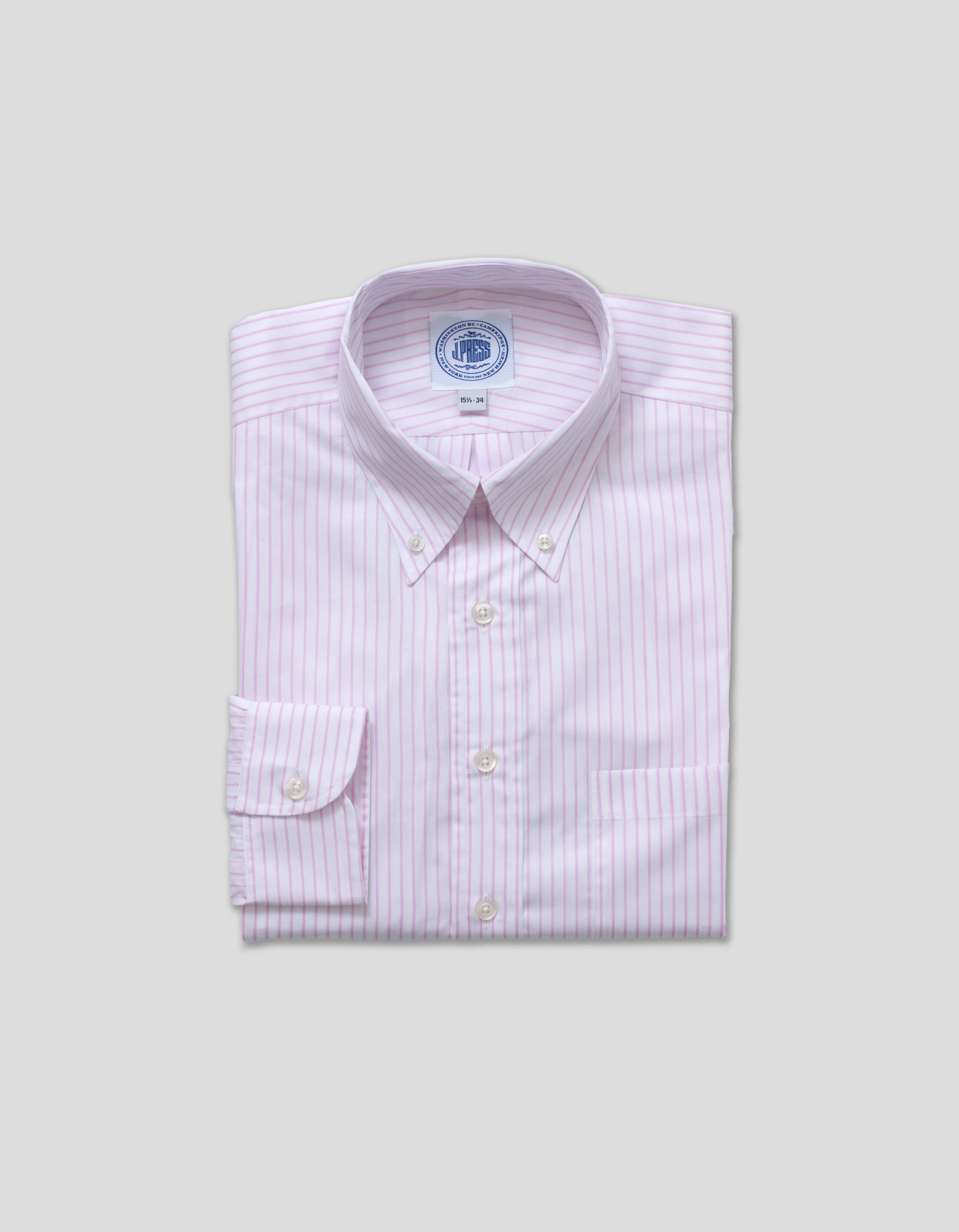 PINK STRIPE DRESS SHIRT