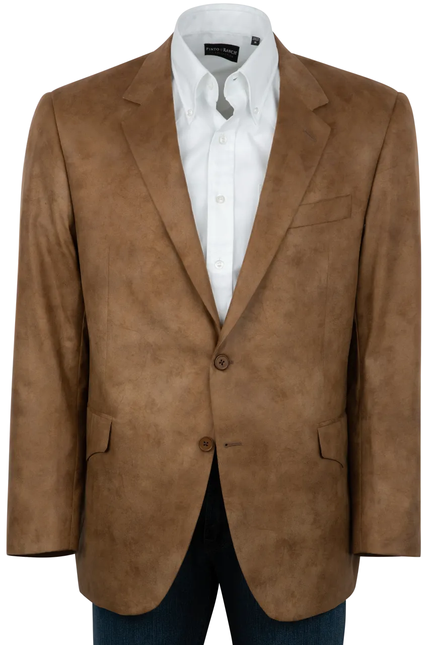 Pinto Ranch Tan Leather Micro Fiber Sport Coat