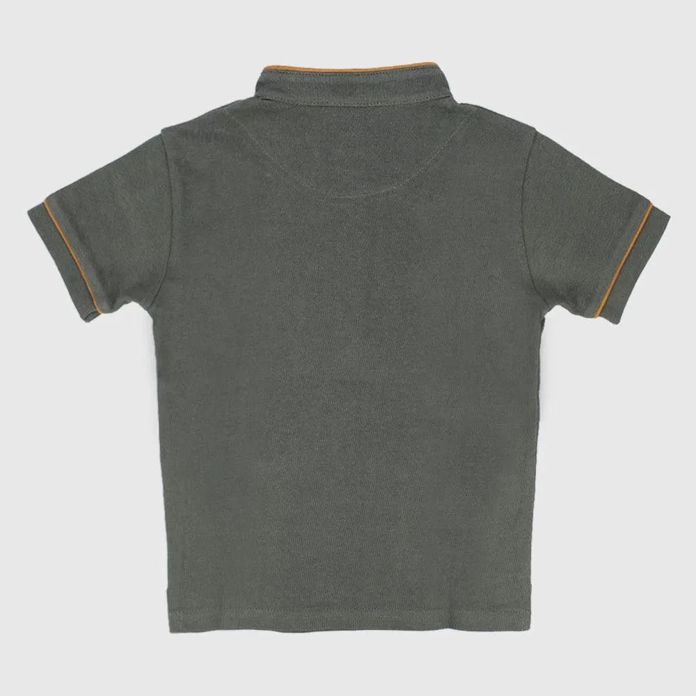 Plain Half-Collar Polo Shirt