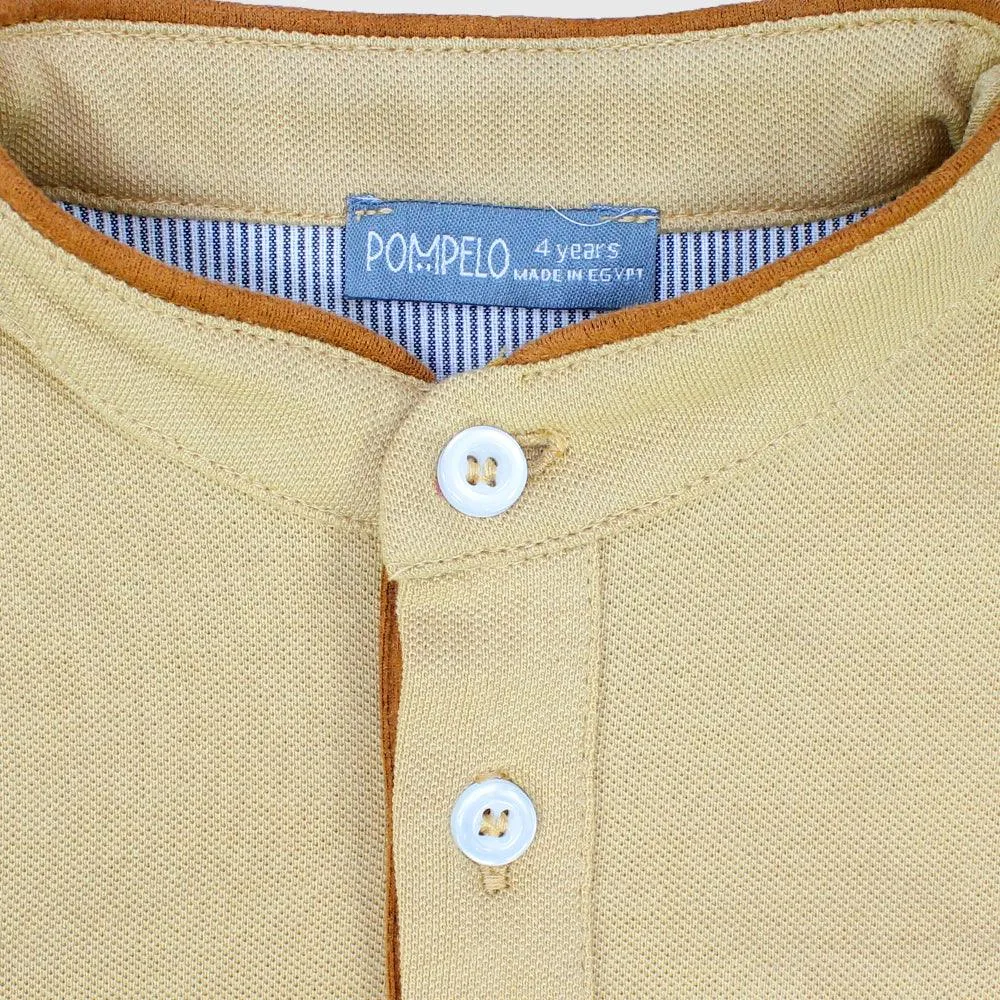 Plain Half-Collar Polo Shirt