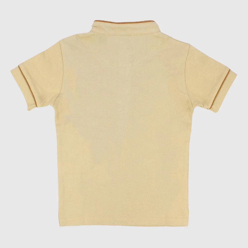 Plain Half-Collar Polo Shirt