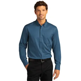 Port Authority® Long Sleeve SuperPro React™ Twill Shirt - Regatta Blue