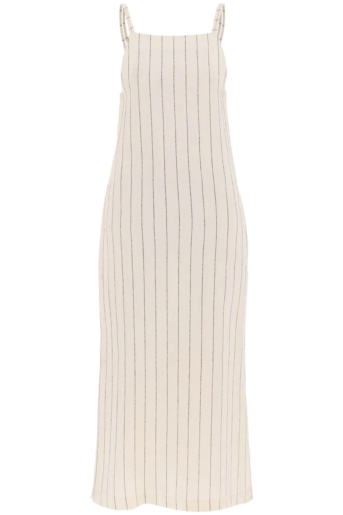 "striped sleeveless dress et ETTA IVORY BLACK