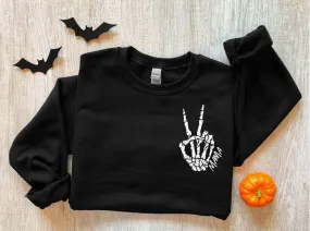 Skully Peace Sign Mama Sweatshirt