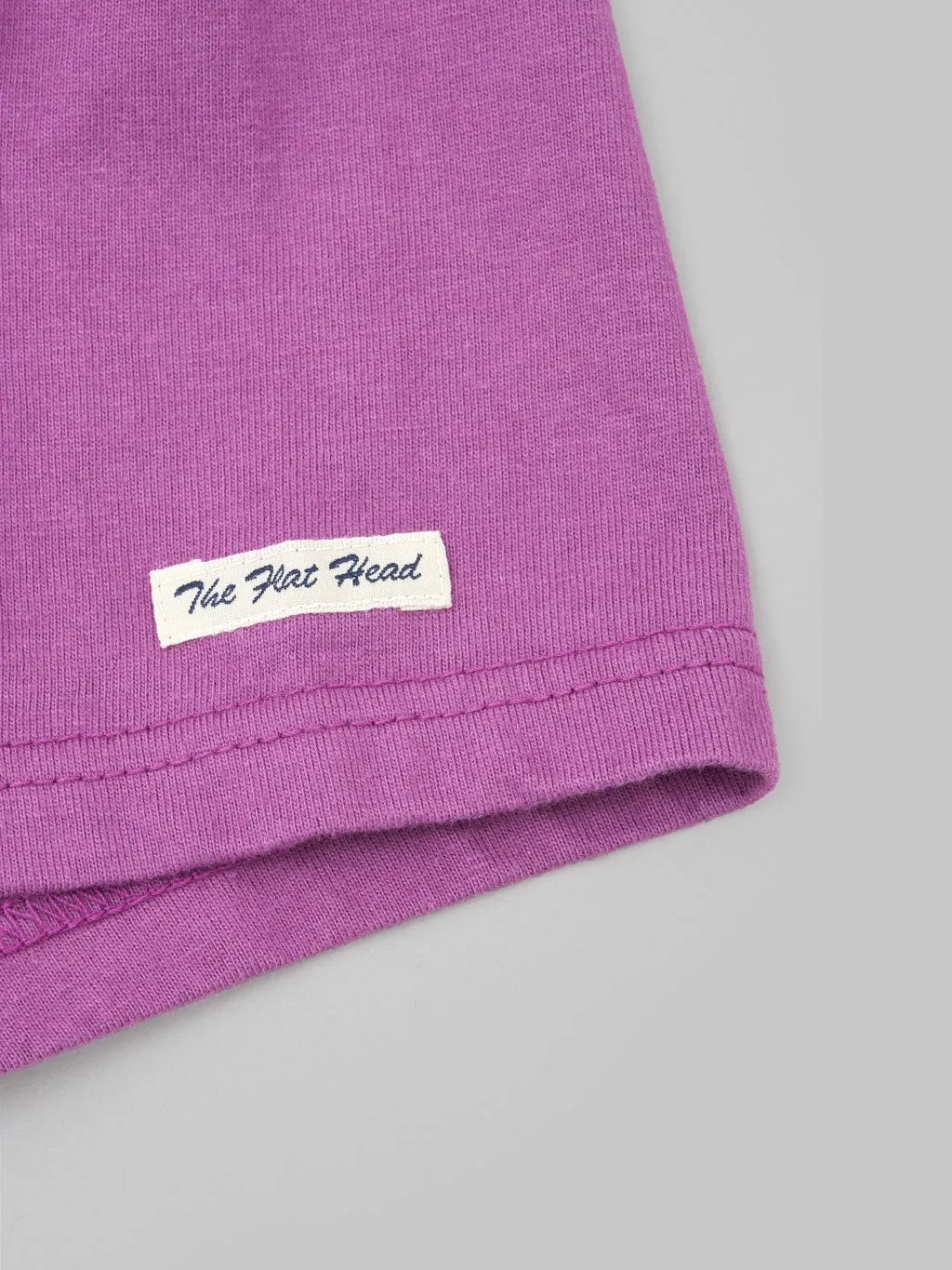 The Flat Head Loopwheeled Heavyweight Plain T-Shirt Purple