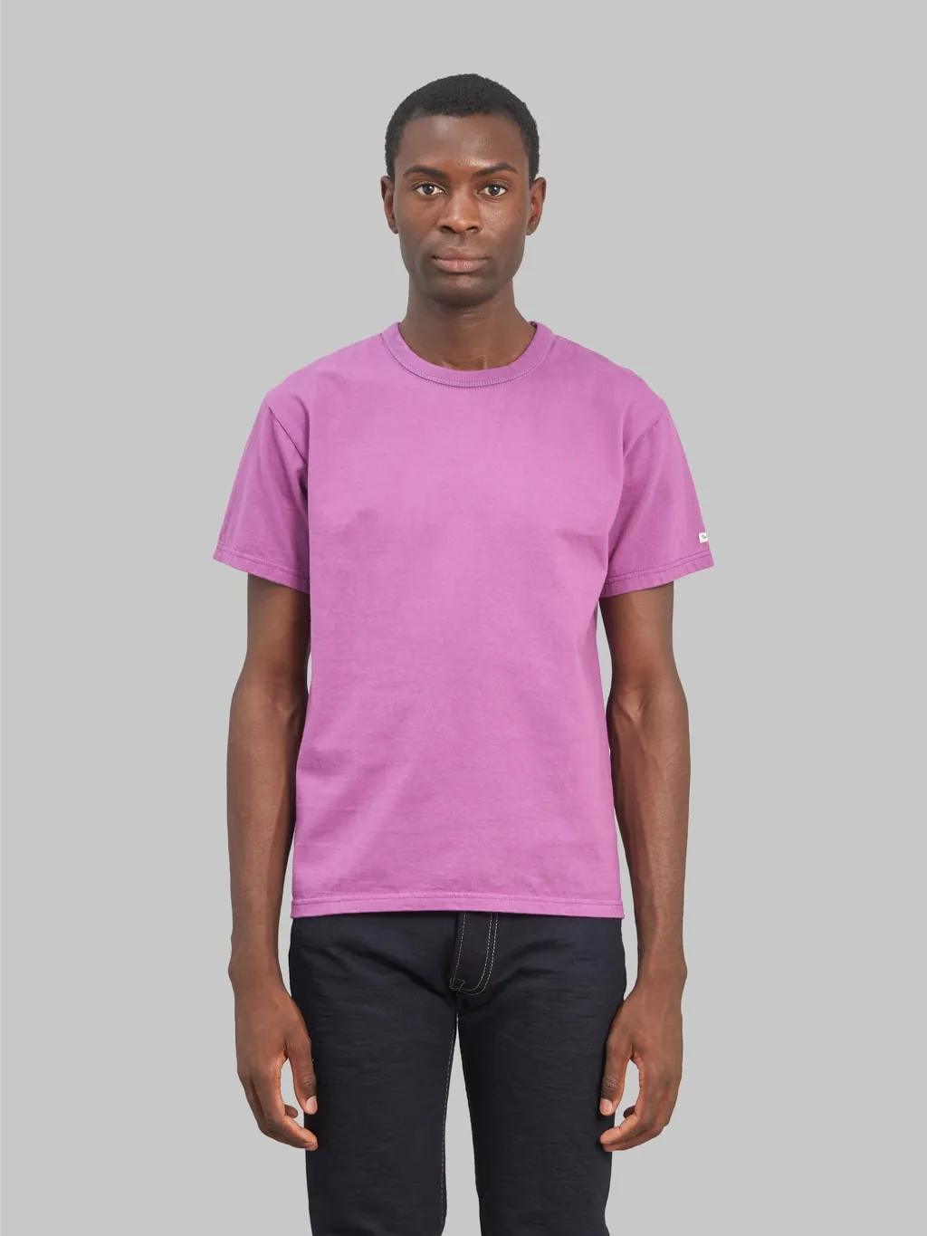 The Flat Head Loopwheeled Heavyweight Plain T-Shirt Purple