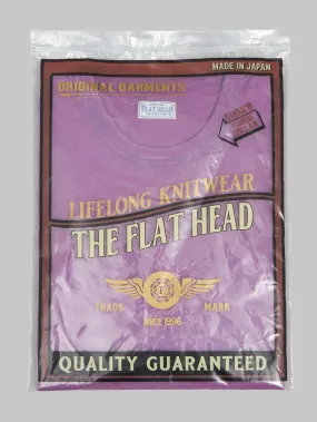 The Flat Head Loopwheeled Heavyweight Plain T-Shirt Purple